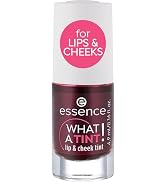 essence | What a Tint! Lip & Cheek Tint | Long-Lasting Liquid Blush & Lip Stain | Non-Sticky & Ki...