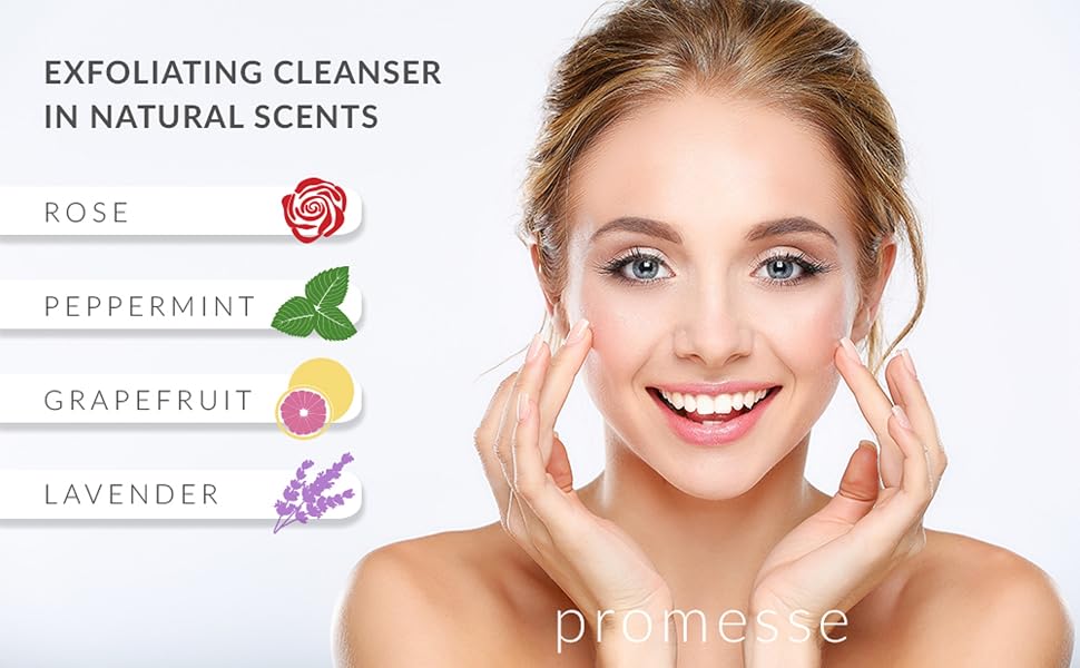 gel face wash scrub facial cleanser sensitive skin exfoliating mild foaming acne pimple clear scar