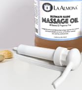 La Almona - Ultimate Glide Massage Oil, 1 Gallon with Dispensing Pump & 4oz Bottle
