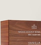 Luxury wood dough bowl candle.