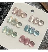 GAOY Unique Cat Eye Gel Polish Kit with Magnet, 6 Colors Glitter Nail Polish Set, Summer Nail Art...