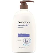 Aveeno Stress Relief Body Wash with Soothing Oat & Lavender Scent for Sensitive Skin, Moisturizin...