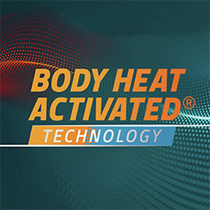 Color graphic for Body Heat Activated Technology.