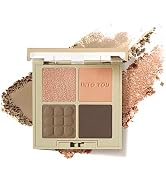 INTO YOU Nude Eyeshadow Palette, 4 Colors Matte, Shimmer and Glitter Eye Shadow Palletes