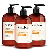 Soapbox Liquid Hand Soap, Sweet Orange Citrus - Gentle, Moisturizing Hand Cleanser, Aromatic & So...