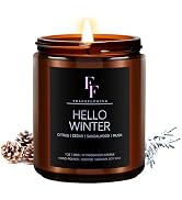 Winter Candle, Hello Winter Scented Candles for Home, Holiday Candles Natural Soy Candle, Aromath...