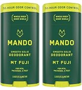 Mando Whole Body Deodorant For Men - Smooth Solid Stick - 72 Hour Odor Control - Aluminum Free, B...
