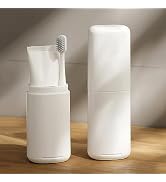 Baluca Travel Toothbrush Case, Portable Tooth Brush Holder and Toothpaste Cover Container with Mo...