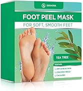 DERMORA Foot Peel Mask - 2 Pack of Regular Size Skin Exfoliating Foot Masks for Dry, Cracked Feet...