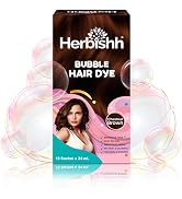 Herbishh Bubble Foam Hair Dye Shampoo, 3 in 1 Dye for 100% Grey Coverage, Permanent Hair Coloring...