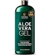 INFINA ESSENTIALS Pure Aloe Vera Gel for Face, Hair & Skin - Soothing Aloe Gel for Sunburn Relief...