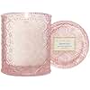 LA JOLIE MUSE Santal Rose Scented Candle – Saffron, Rose & Leather | 6 oz Natural Soy Wax | 40 Hours Clean Burn | Gift-Ready for Hosts & Gatherings | Elegant Home Decor