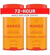Mando Whole Body Deodorant For Men - Smooth Solid Stick - 72 Hour Odor Control - Aluminum Free, B...