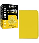 Herblov Sulfur Soap Bar – Sulfur Face & Body Wash for Acne – Sulphur Exfoliating Facial Cleanser ...