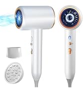 Hair Dryer, 1875W Low Noise & Thermo-Control Portable Travel Hairdryer, Professional Ionic Travel...