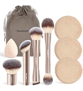 MAANGE 9 PCS Makeup Brush Set Foundation Brush Double Makeup Brushes for Blending Liquid Powder C...