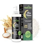 Herbishh Rice Water Hair Growth Shampoo - 400ml with Power of Castor Oil, Argan & Coconut Oil & B...