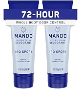 Mando Whole Body Deodorant For Men - Invisible Cream - 72 Hour Odor Control - Aluminum Free, Baki...