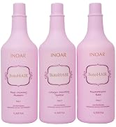 Inoar – BotoHair Deep Cleansing Shampoo, Collagen Soothing System and Reconstructor Balm, Vegan H...