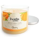 Pumpkin Souffle Highly Scented Natural 3 Wick Candle, Essential Fragrance Oils, 100% Soy, Phthala...