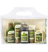 Dalan d`Olive Travel Kit, 5 Pieces - Shampoo, Hair Conditioner, Shower Gel, Bar Soap, Hand & Body...