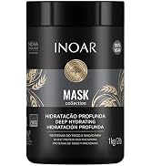 INOAR Hair Mask, Deep Hydrating Macadamia, 2.2 liters, Moisturizer for Dry Damaged Chemically Tre...