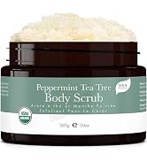 Peppermint Tea Tree Organic Body Scrub - USA Made Sugar Scrub with Natural Ingredients, Moisturiz...
