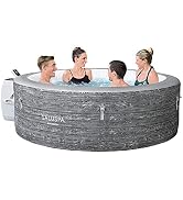 Bestway SaluSpa Budapest Inflatable Hot Tub Spa | Portable Hot Tub with Energy-Efficient Cover | ...