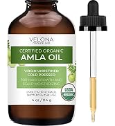 Velona Amla Oil USDA Certified Organic - 4 oz (With Dropper) | 100% Pure and Natural Carrier Oil ...