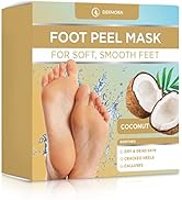 DERMORA Foot Peel Mask - 2 Pack of Regular Size Skin Exfoliating Foot Masks for Dry, Cracked Feet...