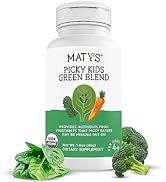 Matys Organic Picky Kids Green Blend, Vegetable Powder Supplement for Picky Eater Kids 4 Years +,...