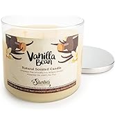Vanilla Bean Highly Scented Natural 3 Wick Candle, Essential Fragrance Oils, 100% Soy, Phthalate ...