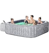 Bestway SaluSpa San Francisco HydroJet Pro Inflatable Hot Tub Spa | Large, Square Portable Hot Tu...