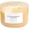 Coconut Orange Blossom 3 Wick Candle | Highly Scented Soy Candle 15.8 oz | Aromatherapy Stress Relief Candle | Clean Burn, Long Lasting | Home Fragrance Candles Gift for Women & Men