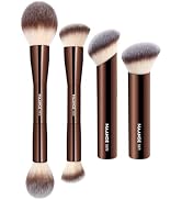 MAANGE 4 PCS Foundation Makeup Brush Set Double-ended Kabuki Brush Contour Brush for Liquid Powde...