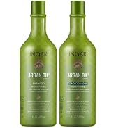 Inoar Argan Oil Shampoo & Conditioner Set - Hydrating, Moisturizing, Nourishing, Shine for Dry Da...
