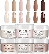 Modelones Acrylic Powder - 6 Colors Nude Acrylic Nail Powder Skin Tones Pink Neutral Brown Nail A...