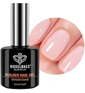 modelones Builder Nail Gel, 8-in-One Cover Nude Gel Builder, LED Nail Lamp Cured Hard Gel Builder...