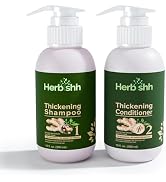 Herbishh Ginger Extract Thickening Shampoo and Hair Conditioner for Hair Thickening | Suitable fo...