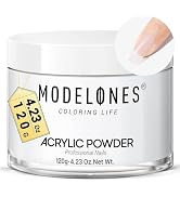 MODELONES 4.23oz Clear Nail Acrylic Powder Professional Nail Art Powder for Nail Extension French...