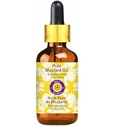 Deve Herbes Pure Mustard Oil (Brassica juncea) with Glass Dropper Cold Pressed 15ml (0.50 oz)