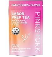 Pink Stork Labor Prep Tea - Organic Pregnancy Tea with Raspberry, Chamomile, Rosehip for Labor an...