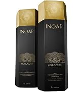 INOAR – Moroccan Smoothing Set for Curly Hair: Deep Cleansing Shampoo & Treatment for Men and Wom...