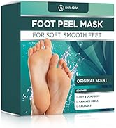 DERMORA Foot Peel Mask - 2 Pack of Regular Size Skin Exfoliating Foot Masks for Dry, Cracked Feet...