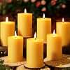 6 Pack Natural Beeswax Pillar Candles,100% Pure Beeswax Candles-192 Hours Long Burning,Unscented Bees Wax Candles for Home,Prayer,Emergency,Dripless Smokeless Organic Pillar Candles Bluk-2x3in