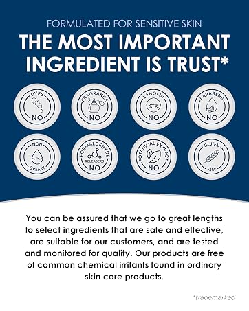 Vanicream ingredients trust no dye parabens fragrance free senstive skin 