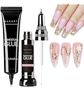 Makartt Nail Rhinestone Glue Set - Gel Nail Glue for Rhinestones, 3D Art Design Super Strong Adhe...