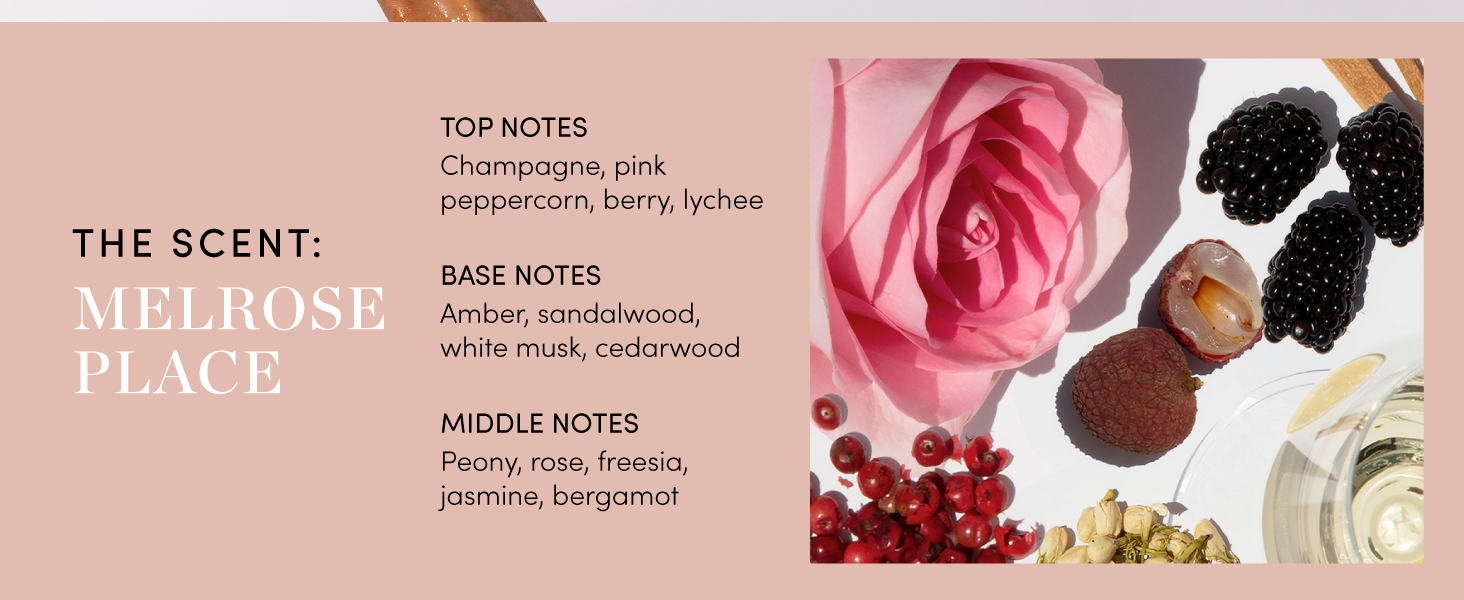 Our detox shampoo is scented with our famous Melrose Place fragrance