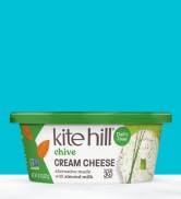 Kite Hill Chive Almond Milk Cream Cheese Style Spread, 8 Ounces, Dairy Free