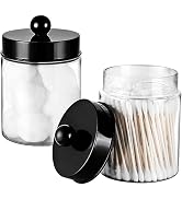 Apothecary Jars Bathroom Vanity Storage Organizer Set -Countertop Canister Plastic Acrylic Jar - ...